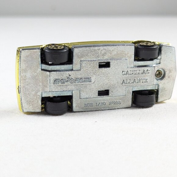 Vintage Majorette gold chrome Cadillac #253 convertible diecast toy car - Picture 7 of 9